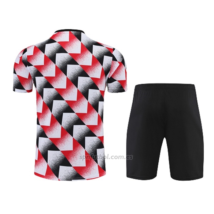 Chandal del Manchester United Manga Corta 2022-2023 Negro y Rojo - Pantalon Corto